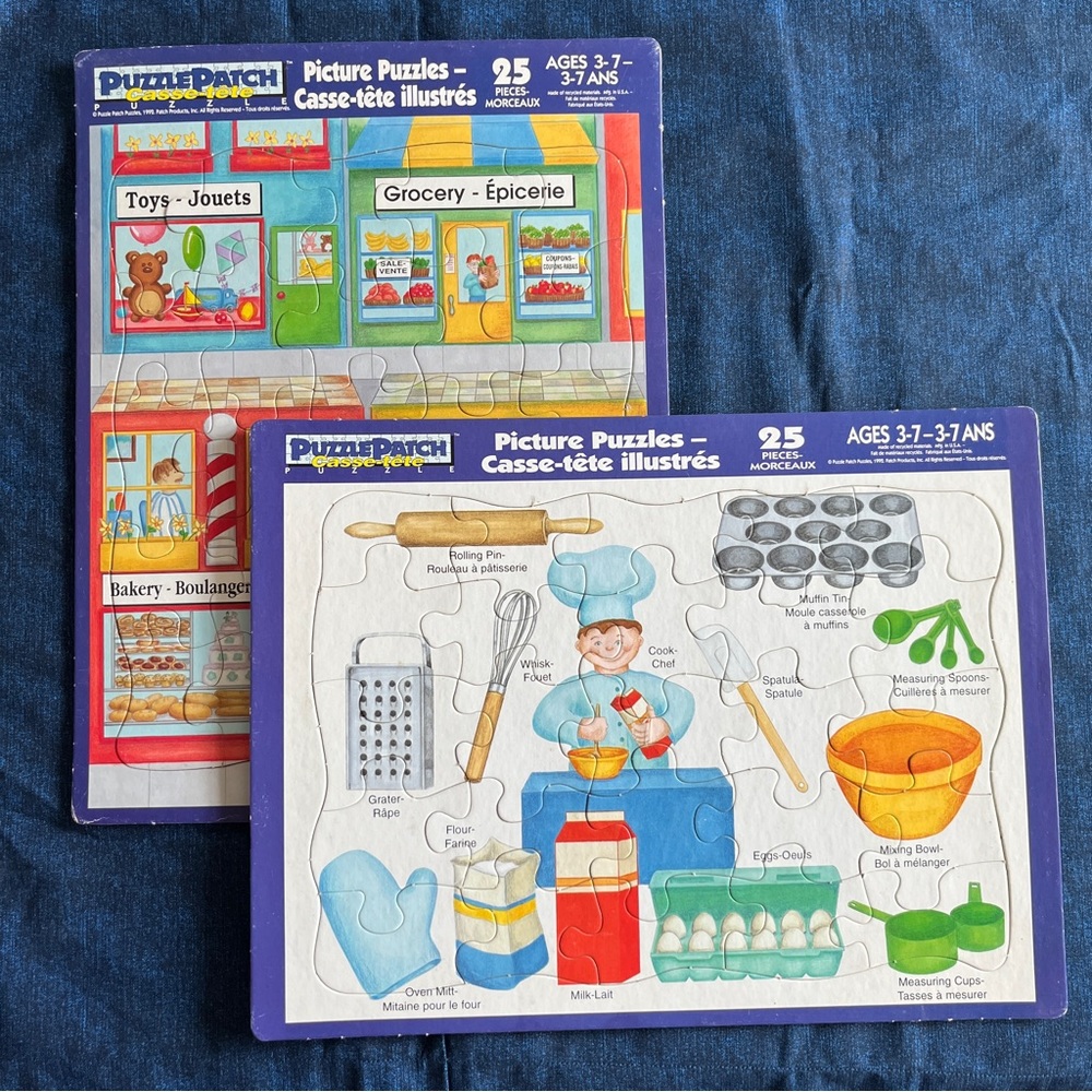 Vintage, 2 25 pieces puzzles